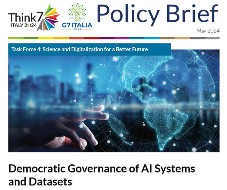 T7 Policy Brief, co-authored by the DPGA Secretariat, gives recommendations on the democratic governance of AI systems and datasets